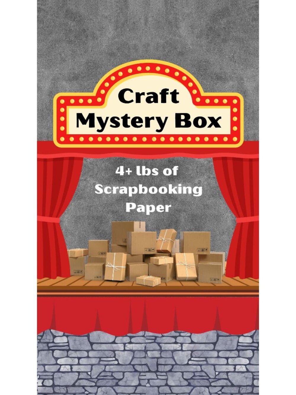Craft Mystery Box Scrapbooking Paper Assorted 4+ lbs Creativity - Picture 1 of 1